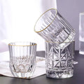 Creative Carved Phnom Penh Whisky Glass Europe-Style Ginza Whisky Glass for Bar for Brandy and Whiskey Snifter Glass