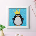 DIY 5D Diamond Painting Kits for Kids Crown Penguin Crystal Diamond Painting Children Animal Painting Frame Home Decor