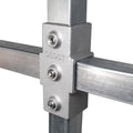 Aluminum Square Tube Connector No Weld Fitting Cross Hanger Fastener
