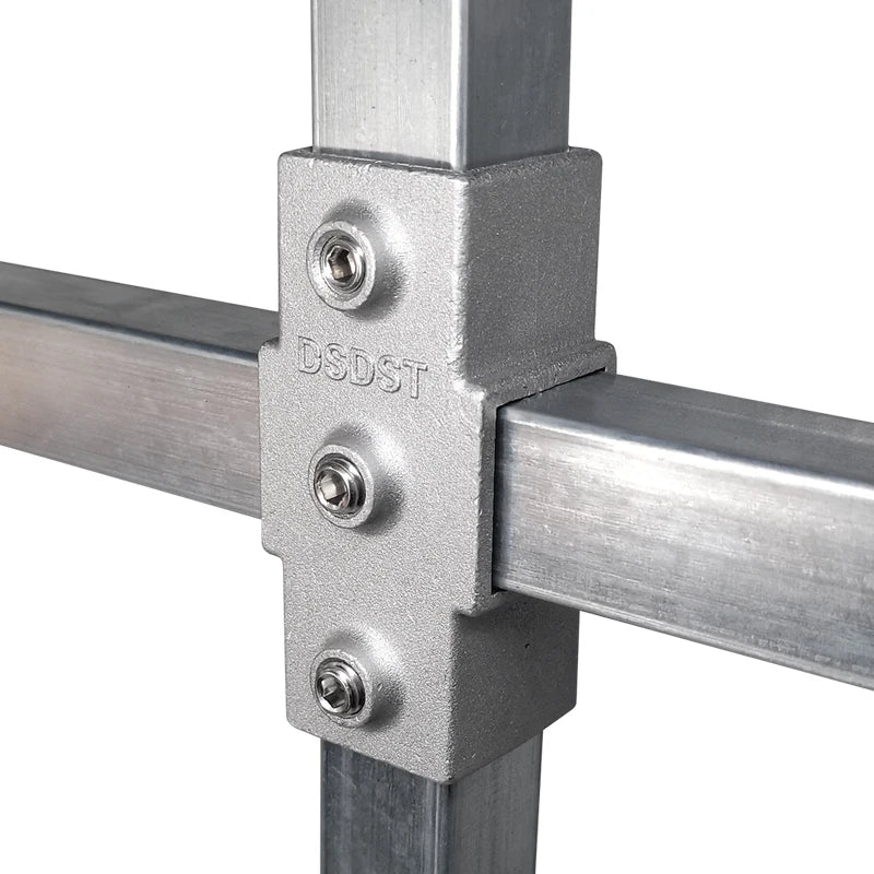 Aluminum Square Tube Connector No Weld Fitting Cross Hanger Fastener