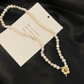 Elegant Women Jewelry Flower Ot Buckle Irregular Pearl Beads  Gold Plated Buckle Gold Baroque Pearl