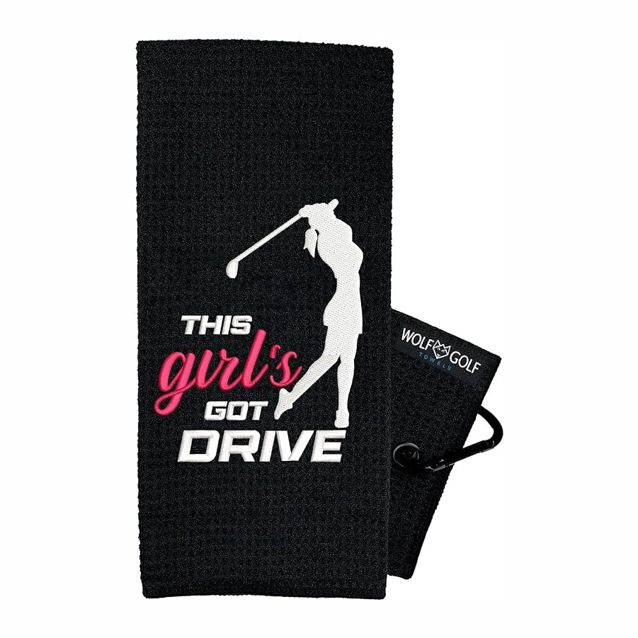 Customized Logo Golf Towel With Zipper Gift Sports Magnetic Golf Ball Clean Towel Golf Microfiber Towel