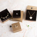 Luxury Custom Logo Printed Gold Paper Cardboard Small Box Bracelet Earring Necklace Ring Velvet Insert Jewelry Box Packaging