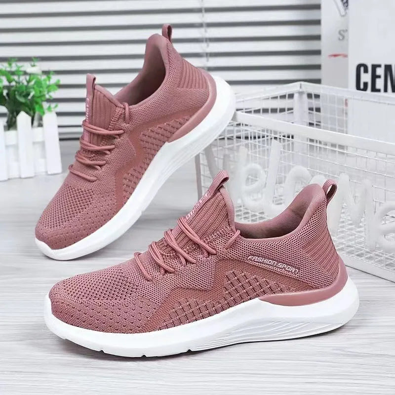 2026 New Soft Soles Running Shoes for Women Students School White Shoes