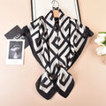 QL Summer New High Quality Fashion Letter Printed Warmth 90 * 90cm Cotton and Hemp Men's Neck Scarf Women Square Scarf