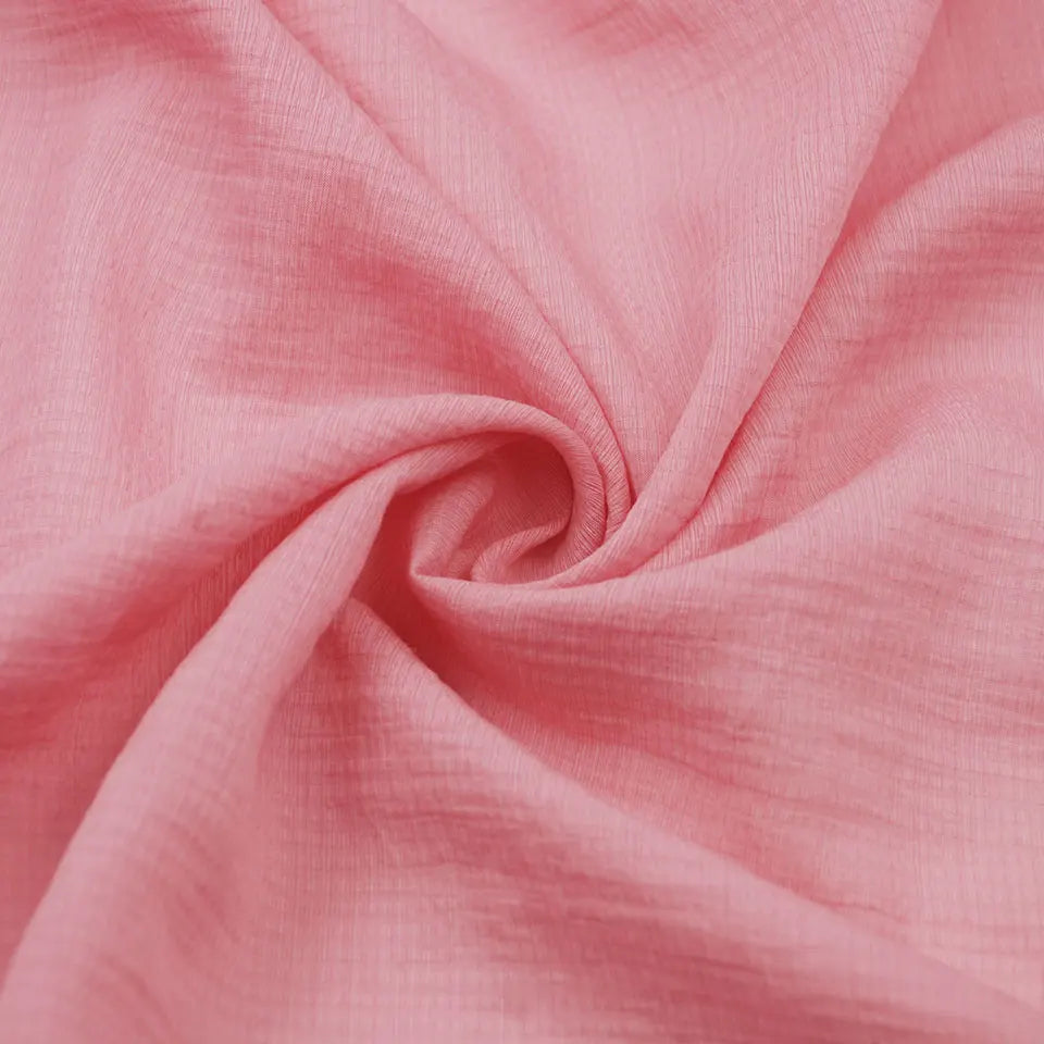 Summer Girls Women Dress Blouse Skirt Sheer Solid Pleated Crepe Soft Blended Rayon Nylon Lyocell Tulle Fabric