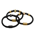BMZ 2026 6MM Matt Gold Black Natural Stones Bracelets Custom Fashion Stainless Bead Bracelet
