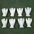 Huiying Best Selling Modern White Jade Angel Quartz Pocket Healing Stones for Decoration Crafts 2 Inch