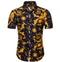 Custom Design Hawaii Casual Shirts Short Sleeve Breathable Polyester/Cotton Print Summer Beach Wear for Men