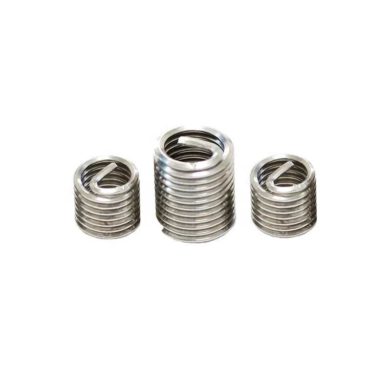Threaded Wood Metal Coil Spring Thread Insert 304 Stainless Steel Metric Thread Repair Fasteners Heavy Industry Use Threaded