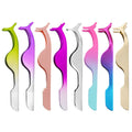 Private Label Eyelash Tweezers Stainless Steel Tweezers Lashes Tools