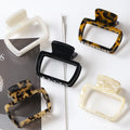 Wholesale Custom MOQ Fashion Classical Large Acrylic Acetate Marble Jumbo Rectangle Banana Hair Crab Claws Clips