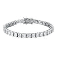 S925 Silver Princess Square Bracelet Design Simple Luxury Full Diamond Bracelet