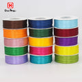 Factory Wholesale Stocked  Solid Colors 3 mm 100% Polyester Double Face Satin  Ribbon  Roll for Gift Wrapping