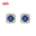 Charming Women'S Aaa Zircon Silver Wholesale Elegant 925 Silver Plated Hypoallergenic Small Moissanite Stud Earrings