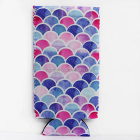Mermaid Printed Neoprene Slim Can Cooler Insulated 12OZ Skinny Beer Bottle Holder