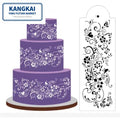 Hot Sale Plastic Spray Flower Pattern Template Lace Mesh Mold Cake Decorating Stencils for Airbrush Decoration