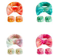 Tiedye Makeup Bow Headband Skincare Headband with Wrist Washband