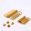 Solid Brass Metal Key Snap Hook Key Holder Key Row Rivet Hook Keyring Organizer Holder Leather Craft Key Case Purse Hardware