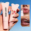 SPF Customized Logo Vegan Lip Oil Fruit Flavor Moisturizing Makeup Private Label Liquid Lip Balm Butter Gloss Lipstick Lip Oil