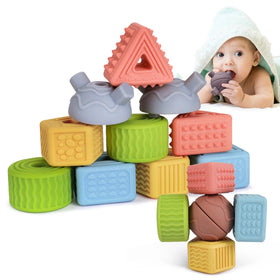Tumama Kids Early Educational 18pcs Threading Bead Grab Sensory Soft Balls Puzzle Hand Training Textured Sensory Baby Balls Toy