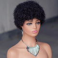 Factory Price 100% Virgin Brazilian Human Hair Kinky Curl Double Drawn for Cut Short Afro Curly Wigs Excellent Quality Black