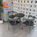 Silver Industrial Commercial Furniture Coffee bar Restaurant Creative Iron Oil Bucket Design Sofa Table and Chair MegaBDM