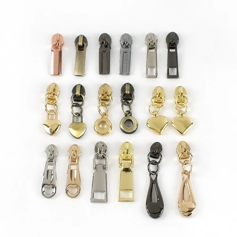 Meetee 3# Fashion Pendant Nylon Zip Slider DIY Repair Kit Bag Accessories Jacket Coat Zipper Puller