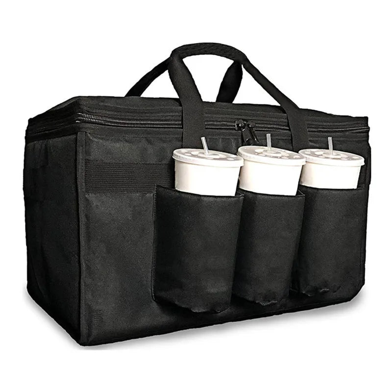 Oxford Cloth Food Delivery Bag for Motorbike Folding Aluminum Foil Induction Heated Pizza Delivery Bags