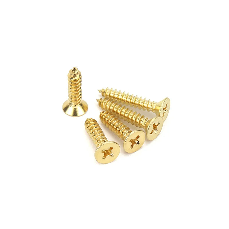 Brass Flat Cross Head Phillips Metric Decorative Self Tapping Wood Screw