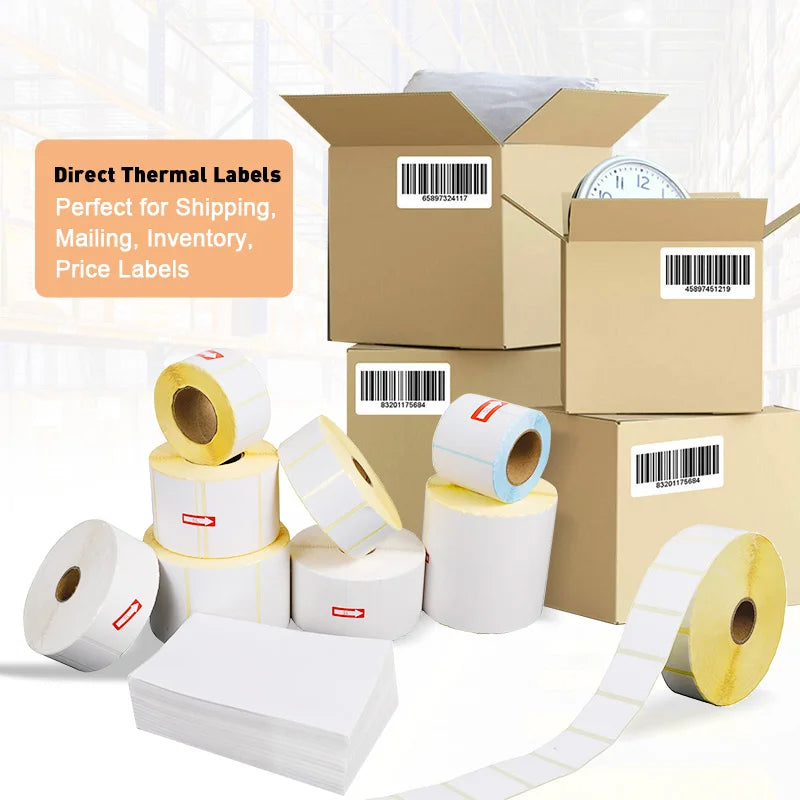 Wholesale 3 Layer Laundry Tearproof Thermal Label 4 X 4 4x6 Inch Raw Material Supplier for Wifi Thermal Label Printer