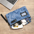 Customizable Durable Plush Bank Bag with Lock Custom Logo ID Window Wallet for Cash & Valuables Storage