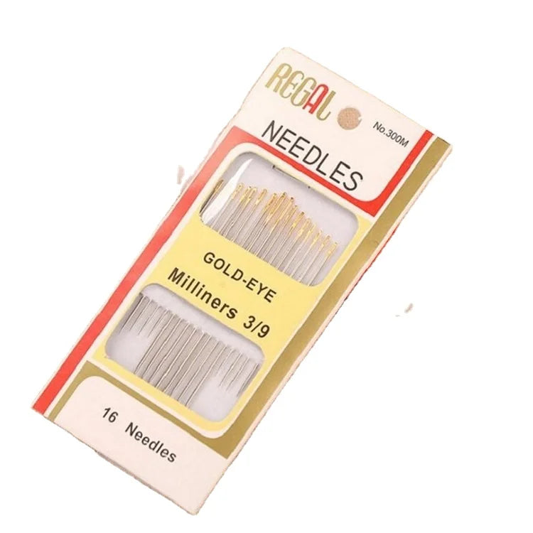 Factory Sale Sewing Accessory Golden Eye Hand Sewing Needles 16Pcs Carbon Steel Needles