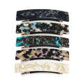 Rectangle Barrette Hair Clip Marble Pattern Acetate Hair Clip Brand New Women Barrette Clip