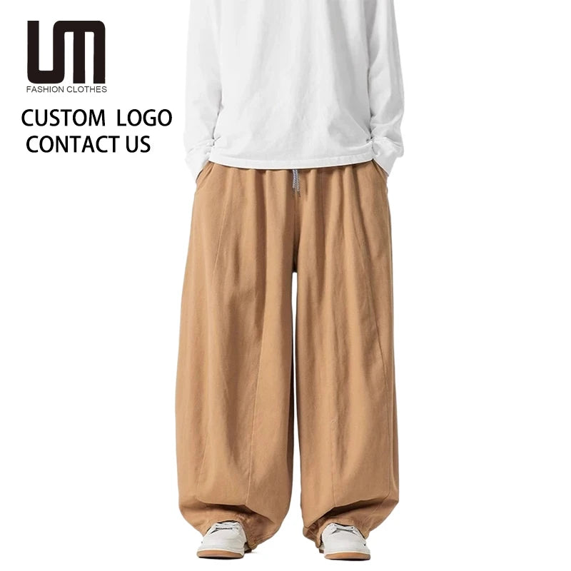 Liu Ming 2025 New Japanese Style Men Harem Pants - Spring/Summer Loose Fit Casual Trousers (Plus Size Available)
