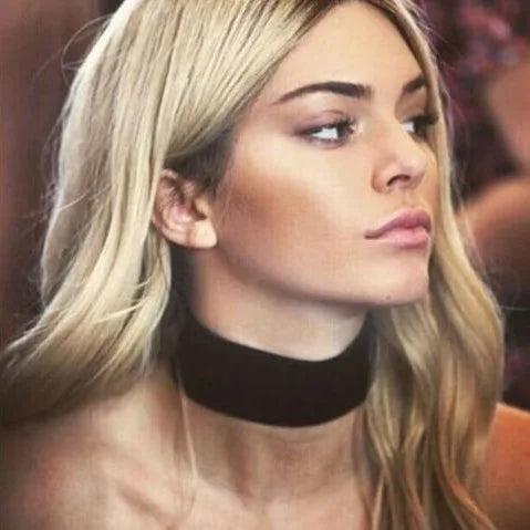 Summer Newest Fashion Jewelry Accessories Wide Black Tattoo Choker Necklace for Couple Lovers