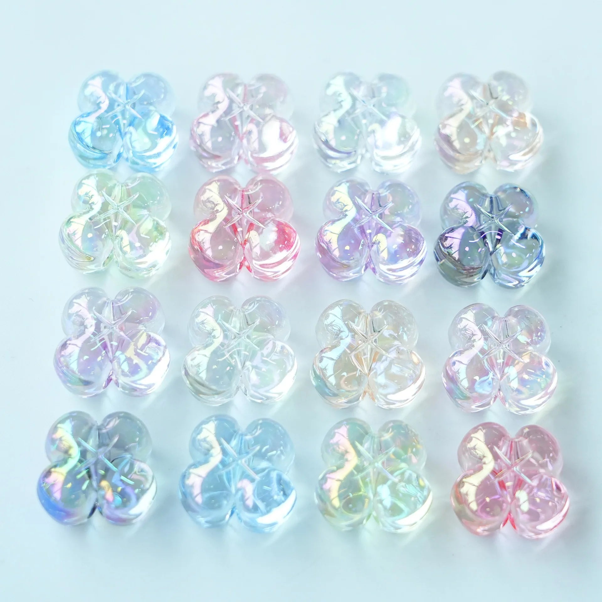 Cross Clover DIY Accessory Material Light UV Transparent Dazzling Beading Cream Glue Acrylic Beads Lucite for Jewelry Making