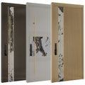 China Top Pivot Door Supplier Long Lasting Stable Solid Core Front Doors Contemporary Wooden Front Doors with Fingerprint Reader