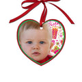 Qualisub 1mm Thickness Heart Shape Ornament Pendant Aluminum Sublimation Ornaments Blank for Christmas in Double Sides Printing