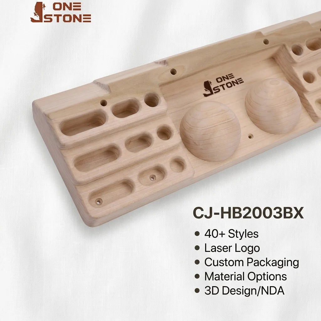 Zeyisy Private Label New Design Beech Wood Low MOQ Adult Finger Training Hangboard for Rock Climbing Home Playhouse MegaBDM