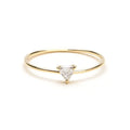 Gemnel Minimalist 925 Sterling Silver 18K Gold Plated Vermeil 1 Micron Carat Moissanite Trillion Band Ring