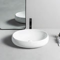 Luxury Hotel Sanitary Ware Servizi Igienici Oval Shape Washbasin Counter Top Ceramic Bathroom Sinks