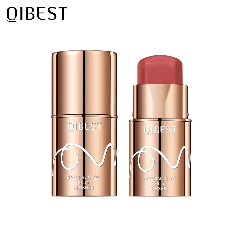 Cream Blush Stick for Face Cheek Lip Eye Velvet Mousse Texture Natural Pink Magenta Peach Red Matte Makeup Blusher