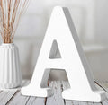 6 Inch White Wood Letters Unfinished Modern Design Christmas Wall Decorative Standing Letters Slices Sign Board