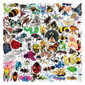 100PCS No Repeat Insects Bee Flying Butterflies Caterpillar Cartoon Sticker 3D for Kids Gift 2022 Creative Sticker Pack