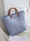 Woven Straw Bag Luxury Vintage Summer Beach Handbag for Women Popular Style for Spring Season Durable