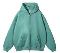 Hoodies Supplier Custom Embroidered Fleece Heavyweight Oversize Two-way Zipper Casual Versatile Solid Color Hoodies for Men
