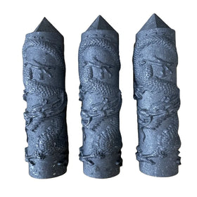 Wholesale Healing Stones Quartz Crystal Shungite Carving Dragon Points Towers Wands for Gift Decoration