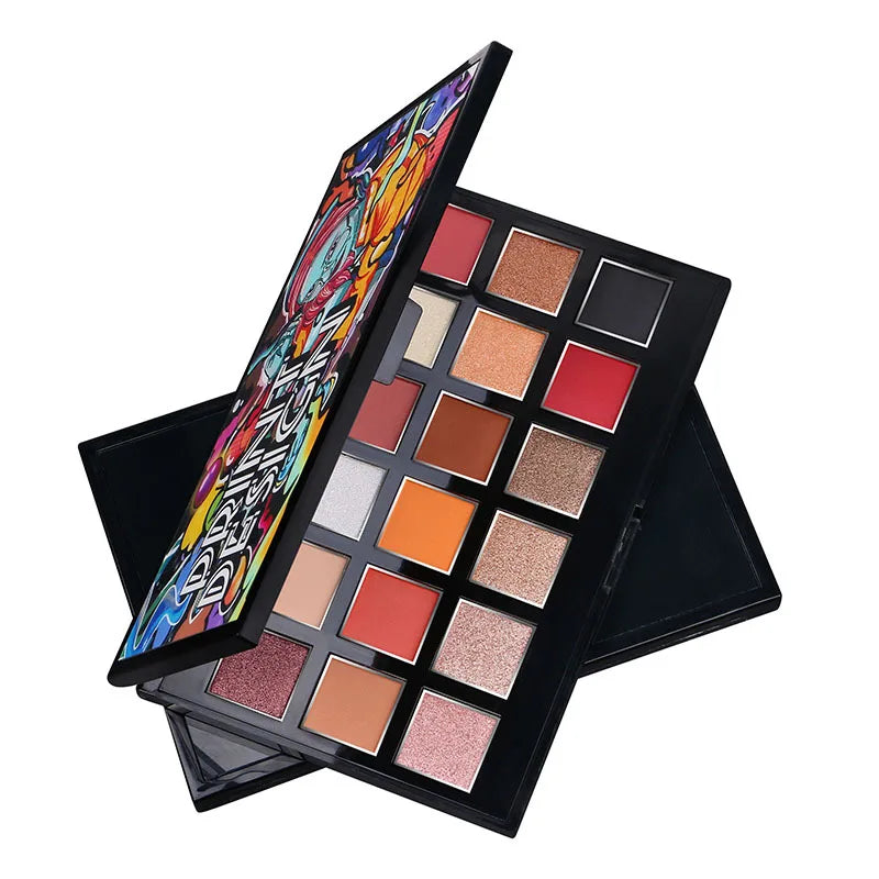 Wholesale 18 Color Shimmer Pigment Custom Eyeshadow Palette Cosmetic Eye Shadow Pressing logo Korean Eyeshadow Shimmer