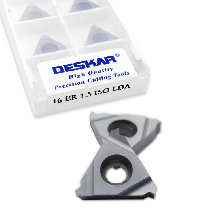 For 16 ER 1.5 ISO LDA CVD Coated Tungsten Carbide Indexable Threading Lathe Inserts OEM for Threaded Lathe Holder